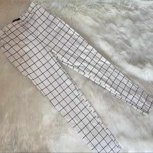 Forever 21 black & white high waisted plaid pants